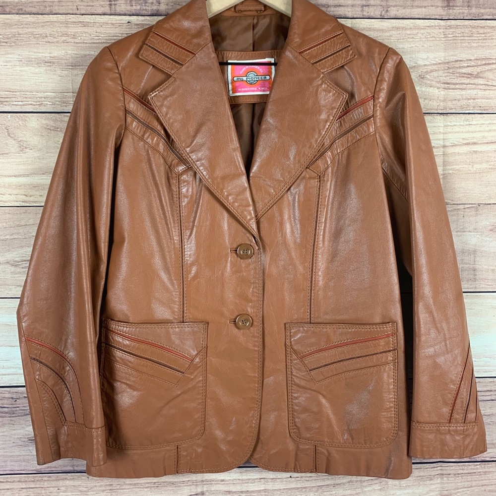 Vintage 70s Ms Pioneer Leather Jacket